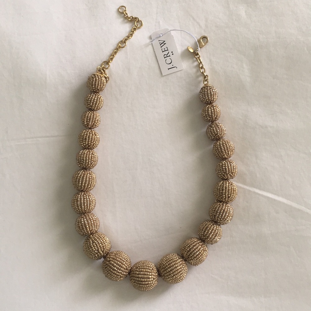 J. Crew Gold Beaded Necklace